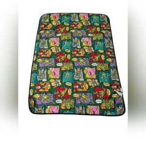 Vintage Kids Teenage Mutant Ninja Turtles TMNT Quilted Comforter Bed Spread 90s